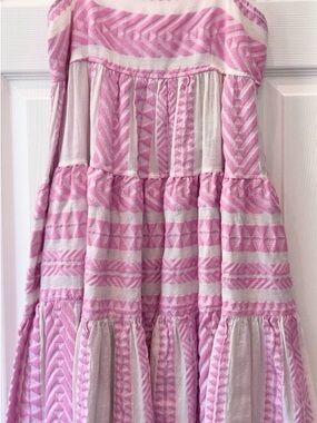 Devotion TWINS Pink and White Tiered Dress